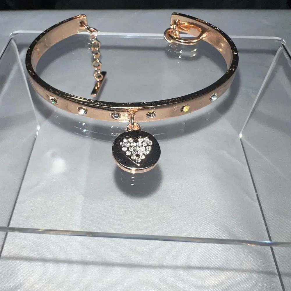 BCBGeneration Heart Dangle Charm Cuff - Picture 2 of 9